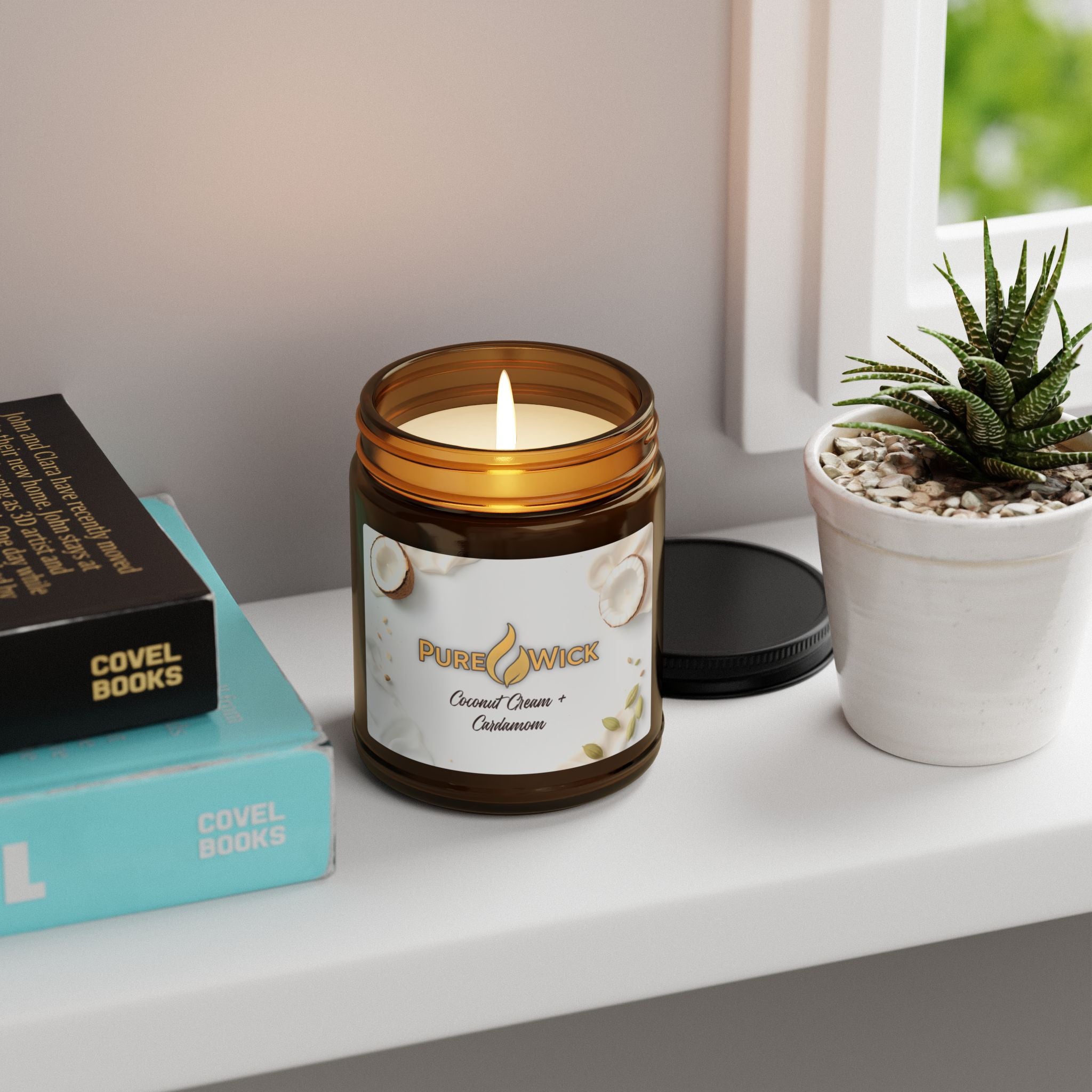 PureWick Amber Jar Candle Coconut Cream + Cardamom 9oz