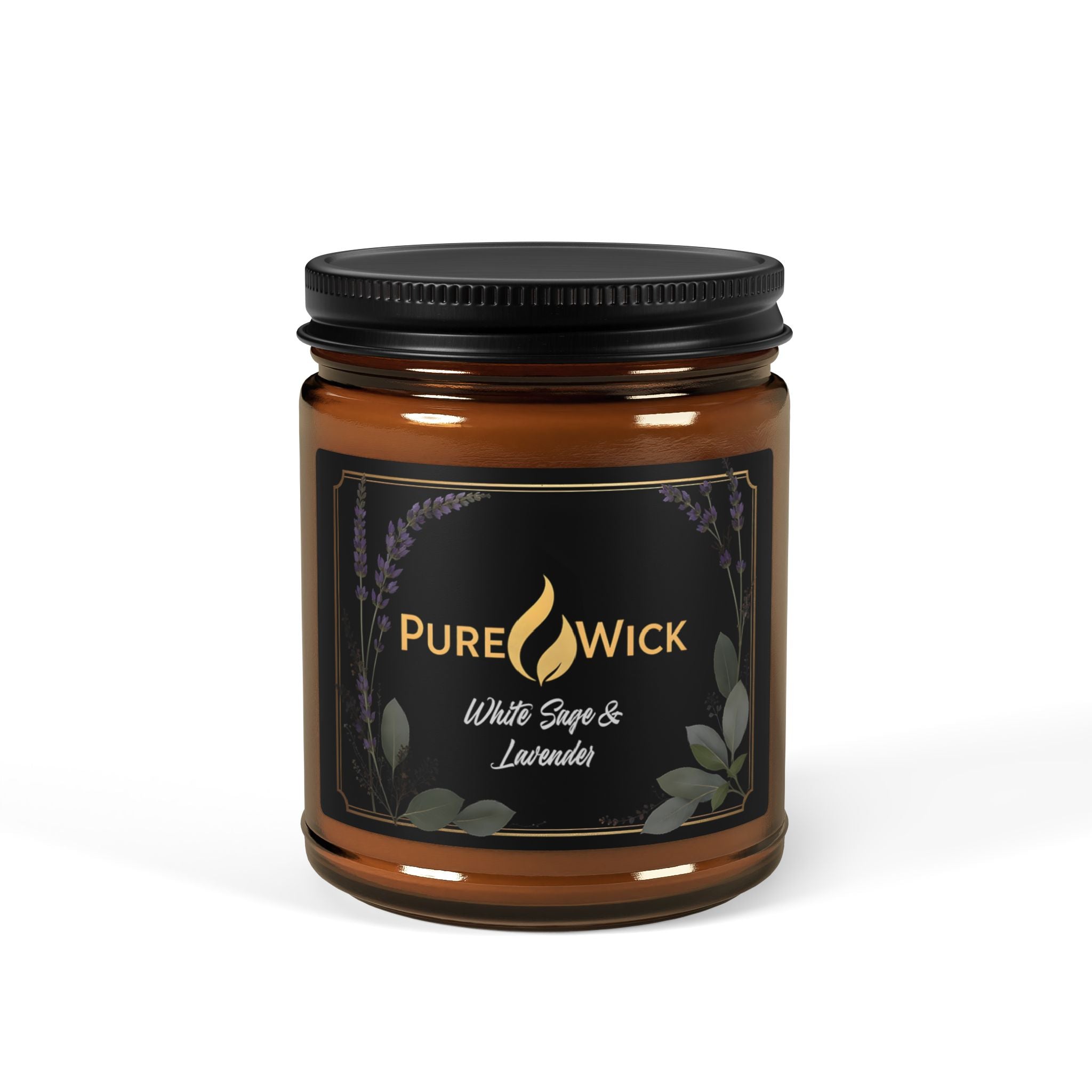 PureWick Amber Jar Candle White Sage & Lavender 9oz