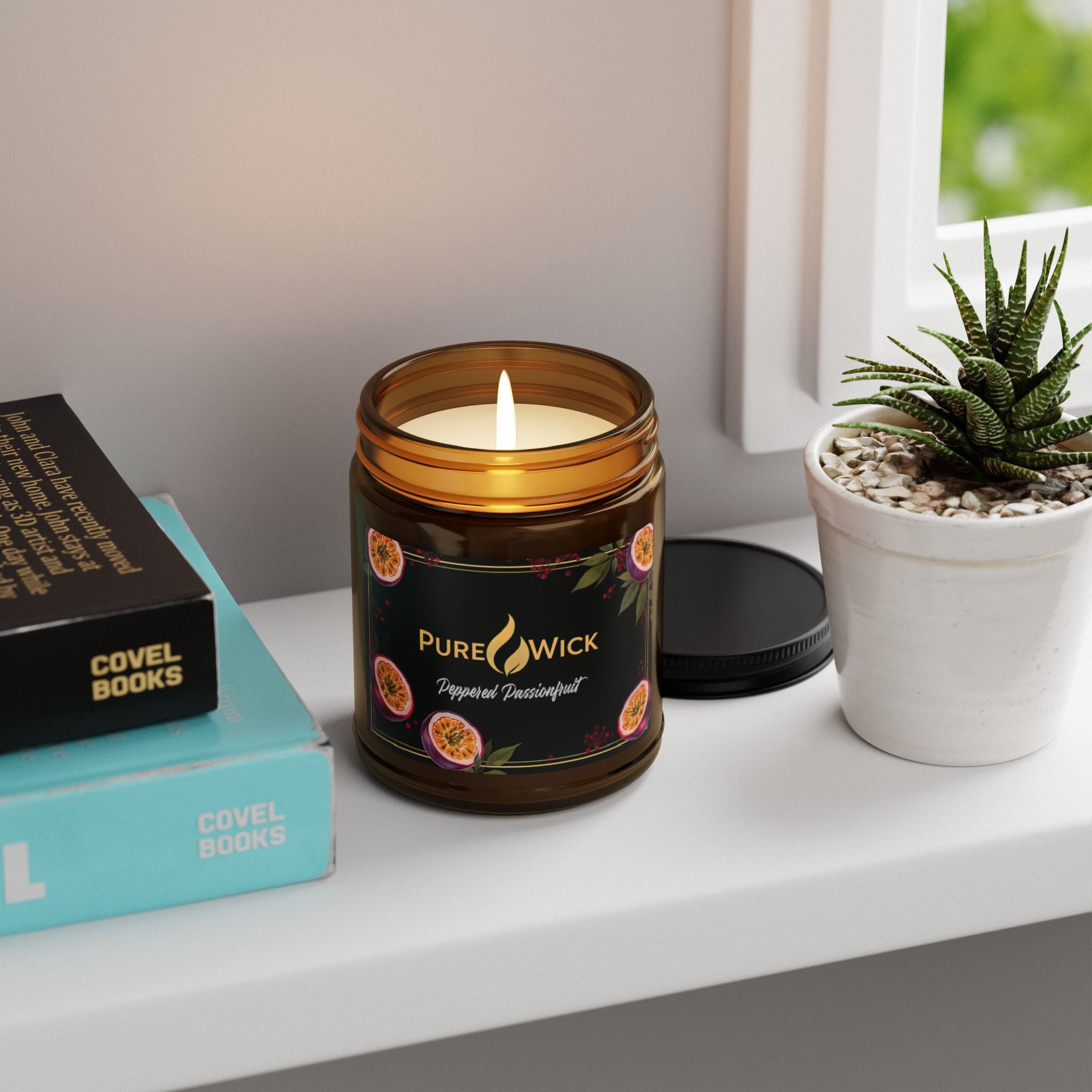 PureWick Amber Jar Candle Peppered Passionfruit 9oz