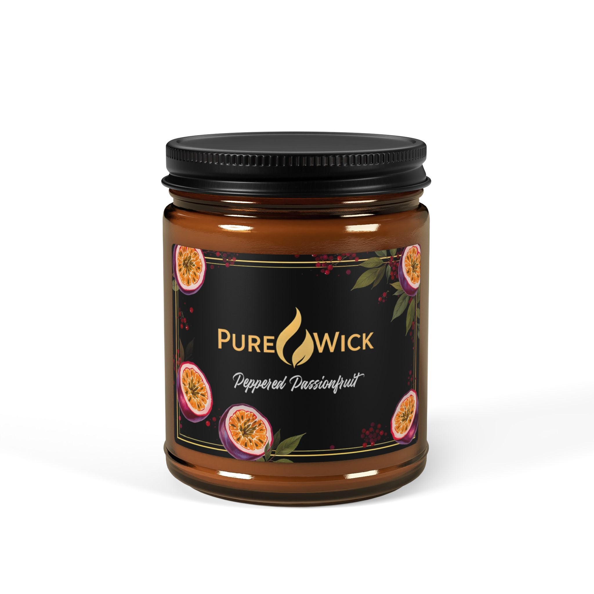 PureWick Amber Jar Candle Peppered Passionfruit 9oz