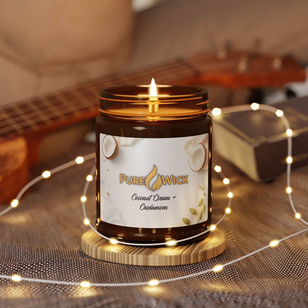 PureWick Amber Jar Candle Coconut Cream + Cardamom 9oz