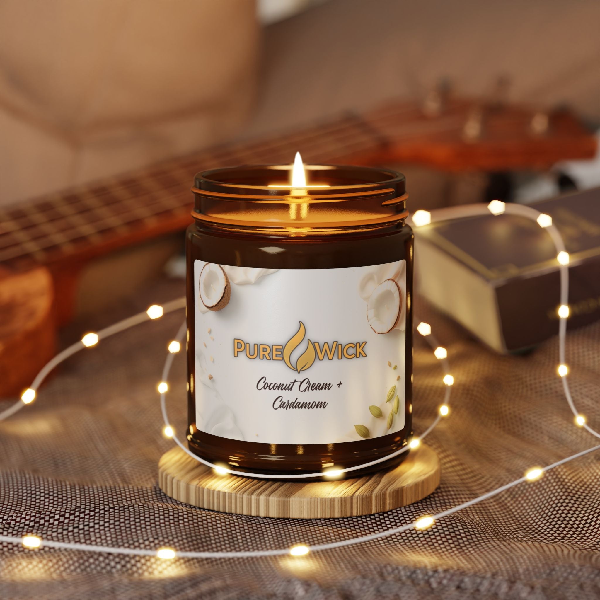 PureWick Amber Jar Candle Coconut Cream + Cardamom 9oz
