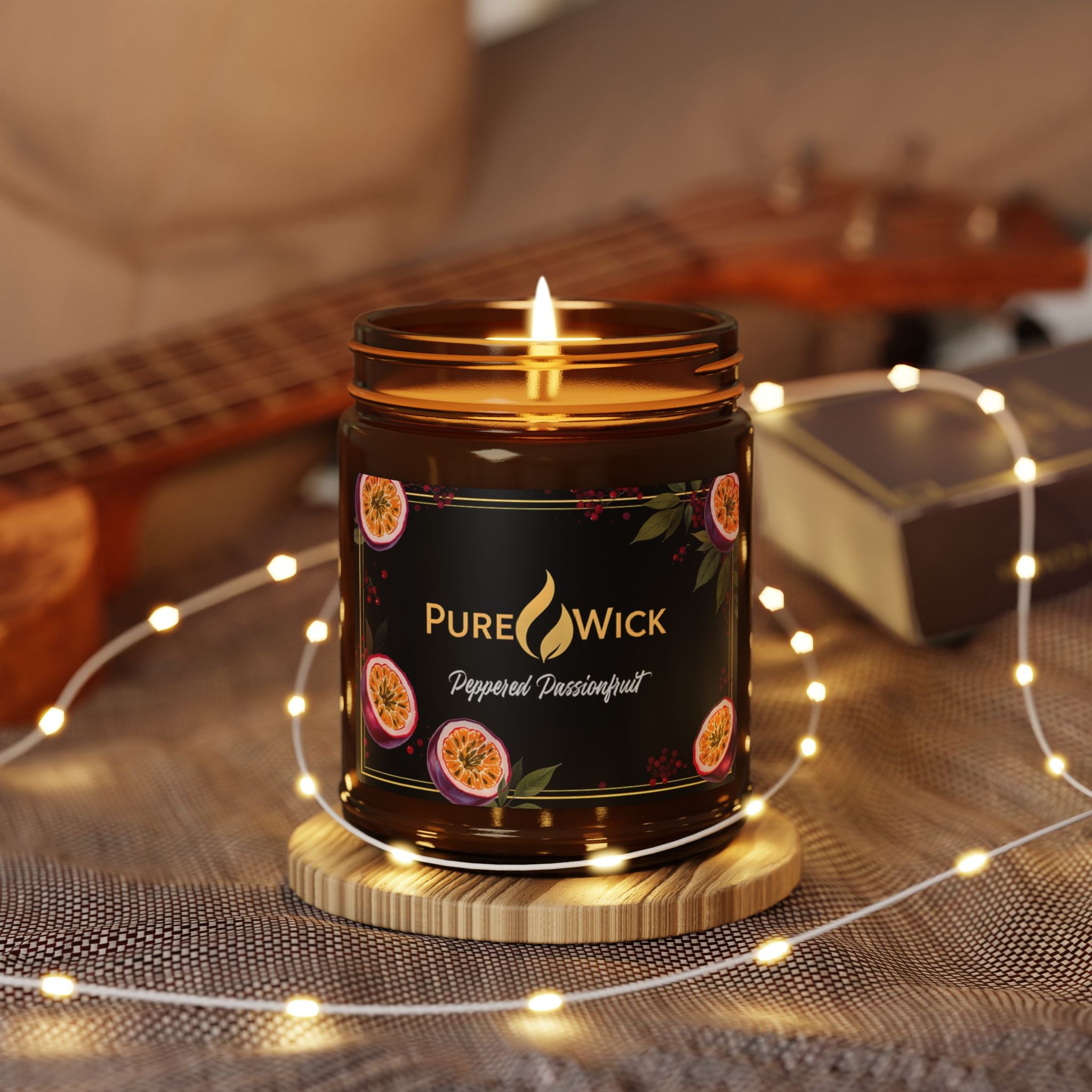PureWick Amber Jar Candle Peppered Passionfruit 9oz