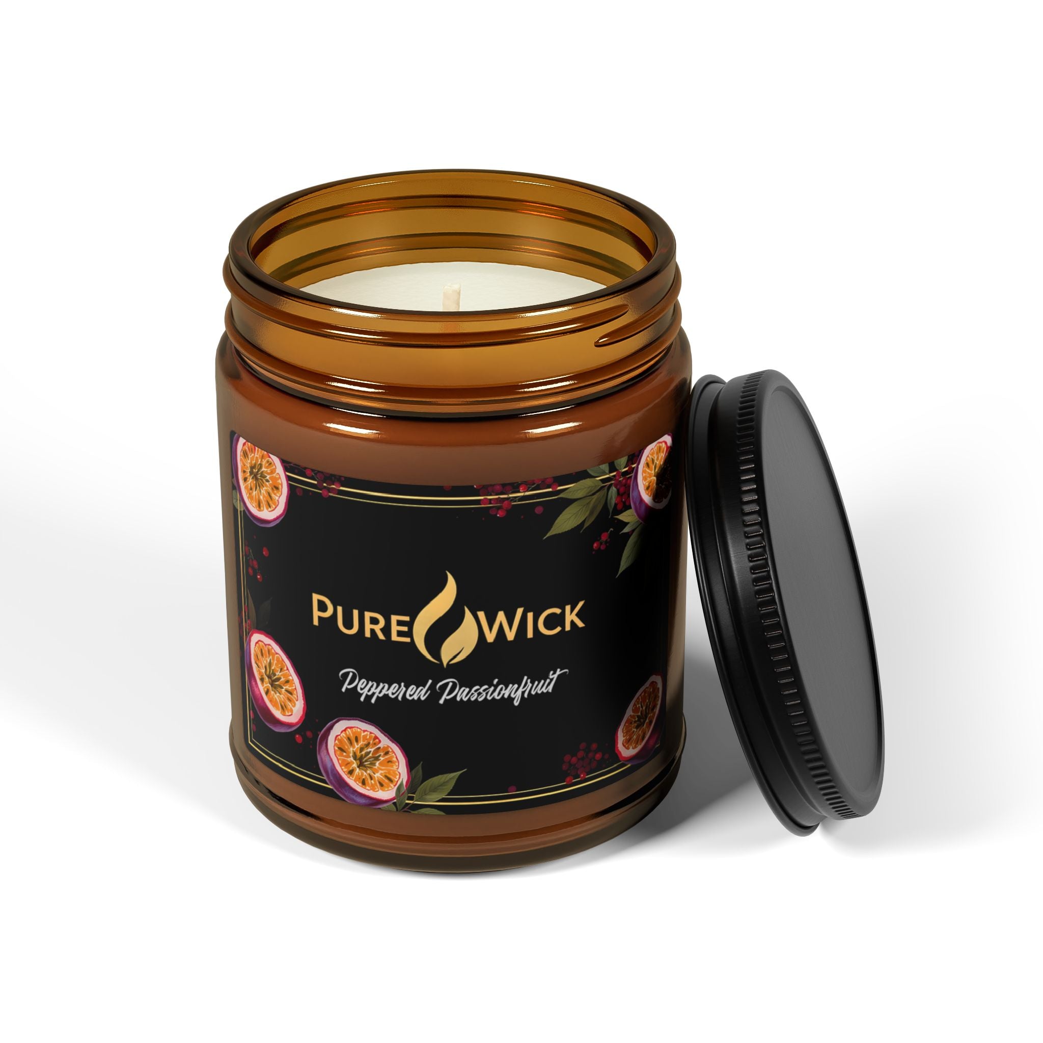 PureWick Amber Jar Candle Peppered Passionfruit 9oz